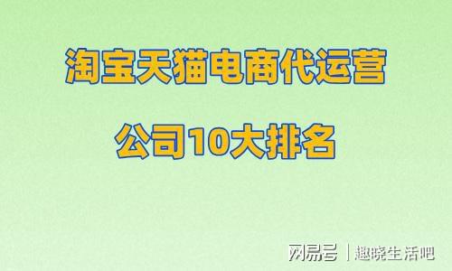 淘宝天猫电商代运营公司10大(图1)