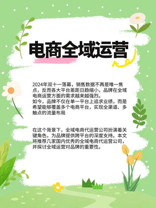 品牌全域电商代运营公司推荐：助力品牌构建全平台电商布局(图1)